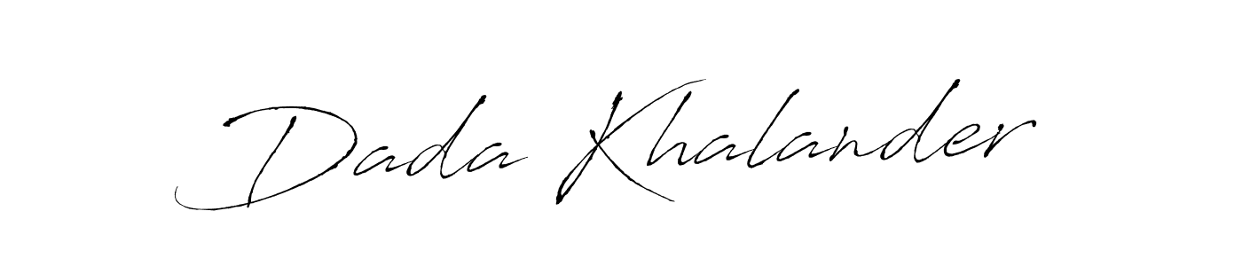 Use a signature maker to create a handwritten signature online. With this signature software, you can design (Antro_Vectra) your own signature for name Dada Khalander. Dada Khalander signature style 6 images and pictures png