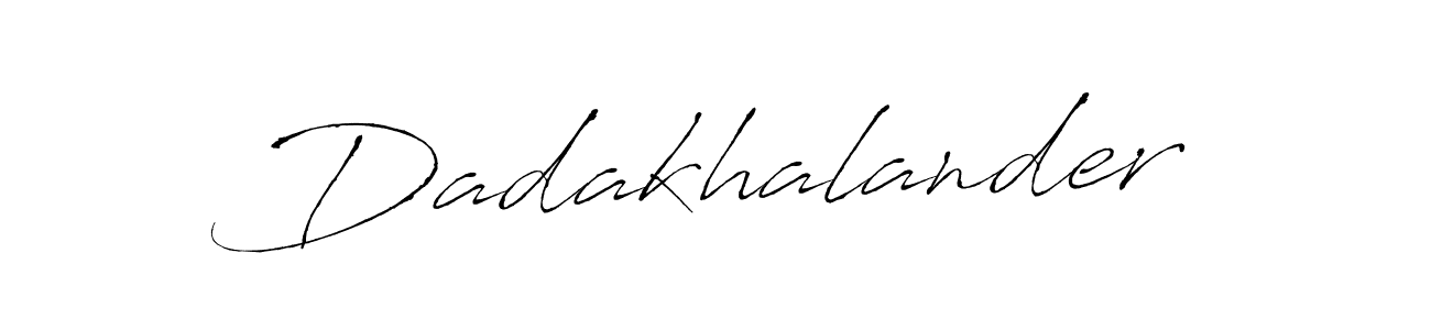 How to make Dadakhalander name signature. Use Antro_Vectra style for creating short signs online. This is the latest handwritten sign. Dadakhalander signature style 6 images and pictures png