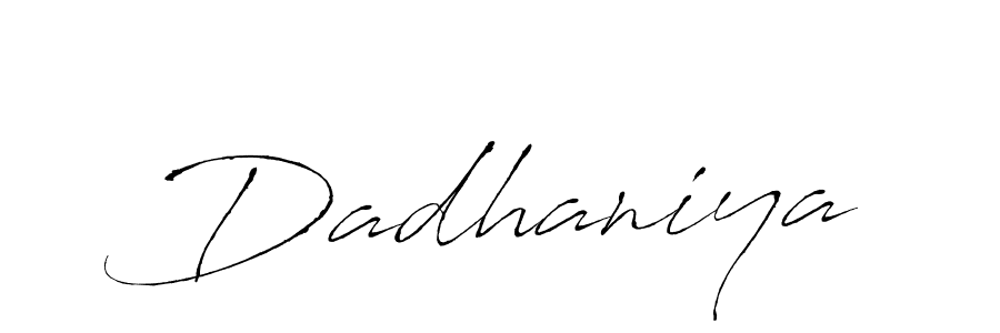 Make a beautiful signature design for name Dadhaniya. With this signature (Antro_Vectra) style, you can create a handwritten signature for free. Dadhaniya signature style 6 images and pictures png