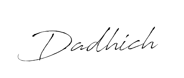 Antro_Vectra is a professional signature style that is perfect for those who want to add a touch of class to their signature. It is also a great choice for those who want to make their signature more unique. Get Dadhich name to fancy signature for free. Dadhich signature style 6 images and pictures png