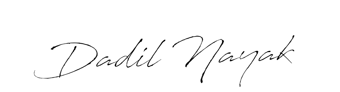 How to make Dadil Nayak name signature. Use Antro_Vectra style for creating short signs online. This is the latest handwritten sign. Dadil Nayak signature style 6 images and pictures png