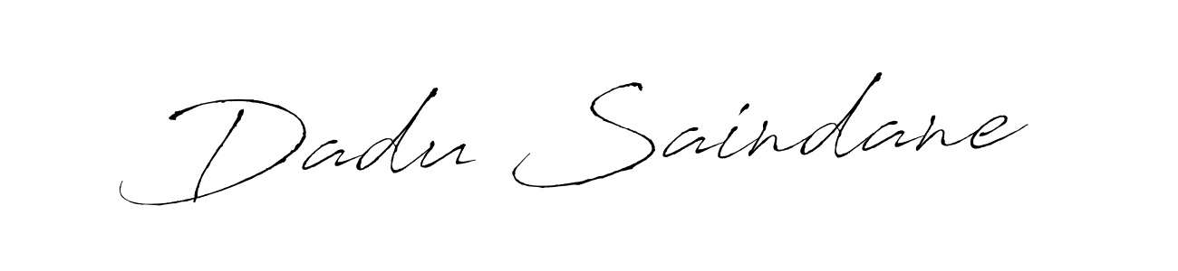 The best way (Antro_Vectra) to make a short signature is to pick only two or three words in your name. The name Dadu Saindane include a total of six letters. For converting this name. Dadu Saindane signature style 6 images and pictures png