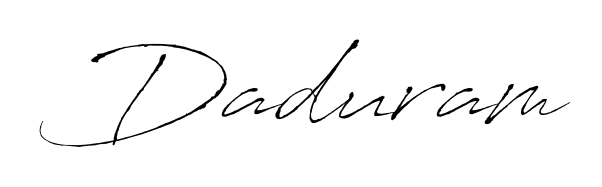How to make Daduram signature? Antro_Vectra is a professional autograph style. Create handwritten signature for Daduram name. Daduram signature style 6 images and pictures png
