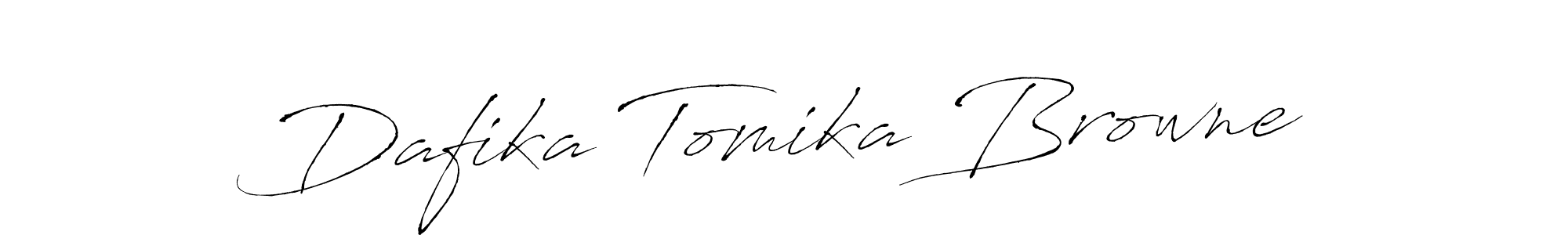 Antro_Vectra is a professional signature style that is perfect for those who want to add a touch of class to their signature. It is also a great choice for those who want to make their signature more unique. Get Dafika Tomika Browne name to fancy signature for free. Dafika Tomika Browne signature style 6 images and pictures png