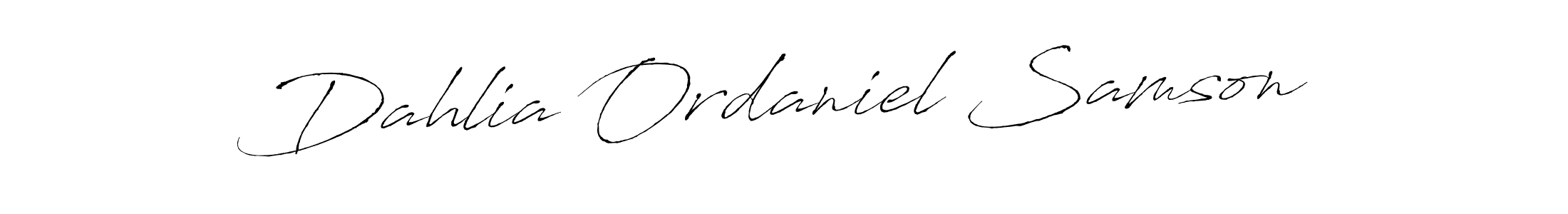 Antro_Vectra is a professional signature style that is perfect for those who want to add a touch of class to their signature. It is also a great choice for those who want to make their signature more unique. Get Dahlia Ordaniel Samson name to fancy signature for free. Dahlia Ordaniel Samson signature style 6 images and pictures png