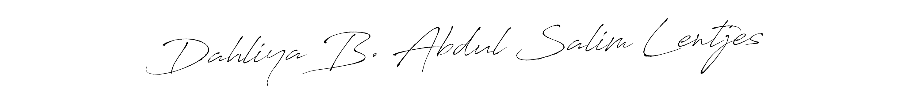 You should practise on your own different ways (Antro_Vectra) to write your name (Dahliya B. Abdul Salim Lentjes) in signature. don't let someone else do it for you. Dahliya B. Abdul Salim Lentjes signature style 6 images and pictures png