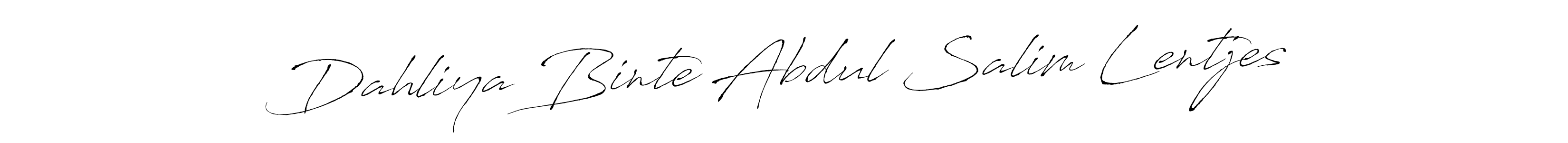 Make a beautiful signature design for name Dahliya Binte Abdul Salim Lentjes. With this signature (Antro_Vectra) style, you can create a handwritten signature for free. Dahliya Binte Abdul Salim Lentjes signature style 6 images and pictures png