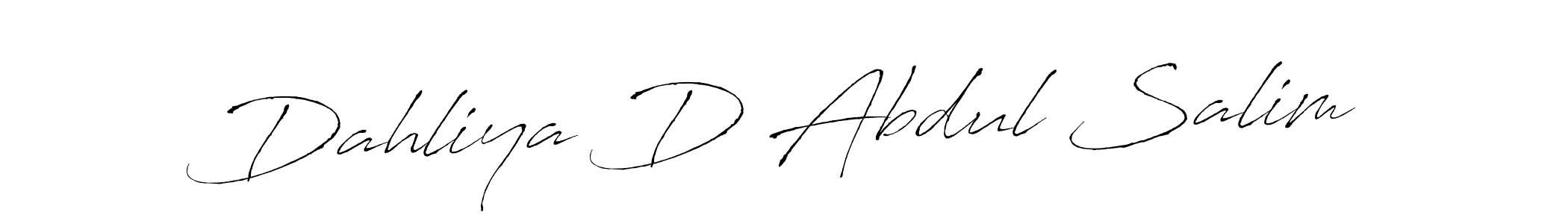 This is the best signature style for the Dahliya D Abdul Salim name. Also you like these signature font (Antro_Vectra). Mix name signature. Dahliya D Abdul Salim signature style 6 images and pictures png