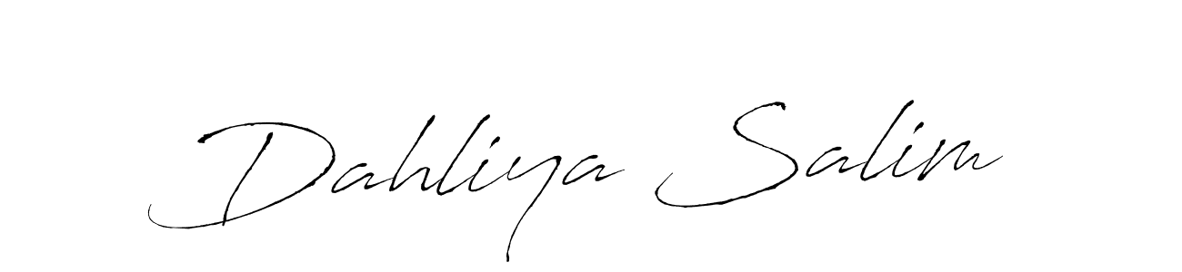 Make a beautiful signature design for name Dahliya Salim. With this signature (Antro_Vectra) style, you can create a handwritten signature for free. Dahliya Salim signature style 6 images and pictures png