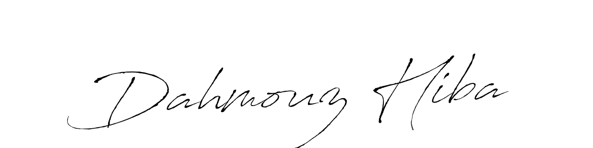 Also You can easily find your signature by using the search form. We will create Dahmouz Hiba name handwritten signature images for you free of cost using Antro_Vectra sign style. Dahmouz Hiba signature style 6 images and pictures png