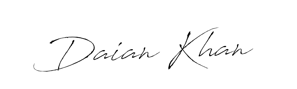 Create a beautiful signature design for name Daian Khan. With this signature (Antro_Vectra) fonts, you can make a handwritten signature for free. Daian Khan signature style 6 images and pictures png