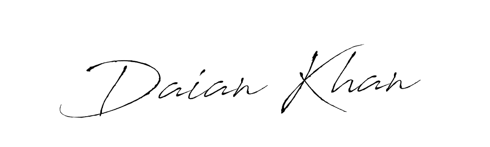 Create a beautiful signature design for name Daian Khan. With this signature (Antro_Vectra) fonts, you can make a handwritten signature for free. Daian Khan signature style 6 images and pictures png