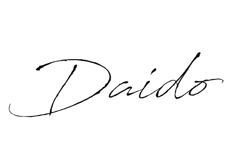 Design your own signature with our free online signature maker. With this signature software, you can create a handwritten (Antro_Vectra) signature for name Daido. Daido signature style 6 images and pictures png