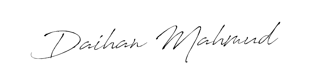 Antro_Vectra is a professional signature style that is perfect for those who want to add a touch of class to their signature. It is also a great choice for those who want to make their signature more unique. Get Daihan Mahmud name to fancy signature for free. Daihan Mahmud signature style 6 images and pictures png