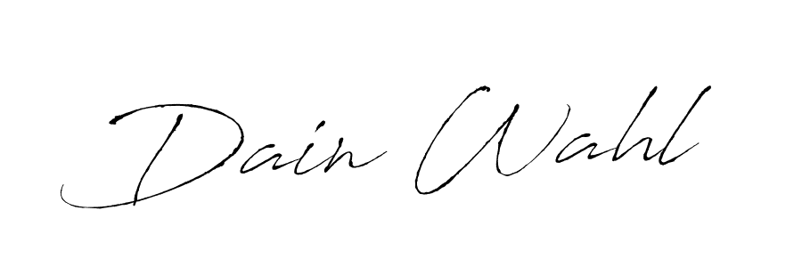 Use a signature maker to create a handwritten signature online. With this signature software, you can design (Antro_Vectra) your own signature for name Dain Wahl. Dain Wahl signature style 6 images and pictures png