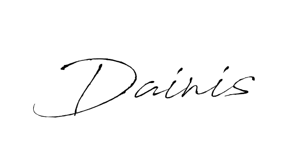 How to make Dainis signature? Antro_Vectra is a professional autograph style. Create handwritten signature for Dainis name. Dainis signature style 6 images and pictures png