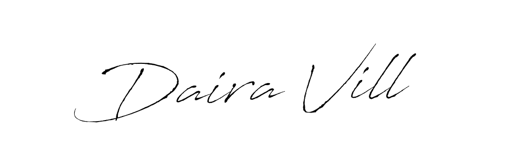 The best way (Antro_Vectra) to make a short signature is to pick only two or three words in your name. The name Daira Vill include a total of six letters. For converting this name. Daira Vill signature style 6 images and pictures png