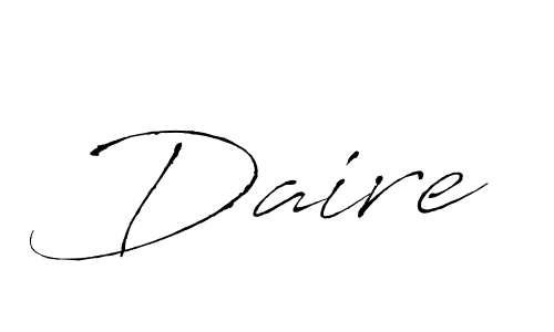 Use a signature maker to create a handwritten signature online. With this signature software, you can design (Antro_Vectra) your own signature for name Daire. Daire signature style 6 images and pictures png