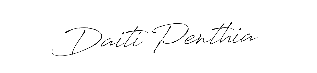 Similarly Antro_Vectra is the best handwritten signature design. Signature creator online .You can use it as an online autograph creator for name Daiti Penthia. Daiti Penthia signature style 6 images and pictures png