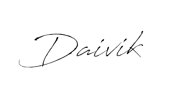 You should practise on your own different ways (Antro_Vectra) to write your name (Daivik) in signature. don't let someone else do it for you. Daivik signature style 6 images and pictures png