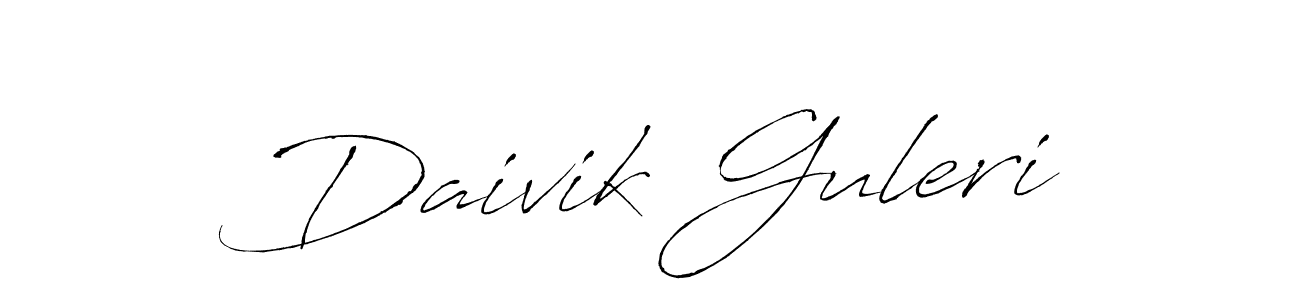 Design your own signature with our free online signature maker. With this signature software, you can create a handwritten (Antro_Vectra) signature for name Daivik Guleri. Daivik Guleri signature style 6 images and pictures png