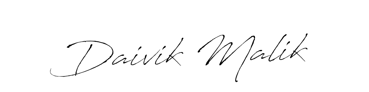 Create a beautiful signature design for name Daivik Malik. With this signature (Antro_Vectra) fonts, you can make a handwritten signature for free. Daivik Malik signature style 6 images and pictures png