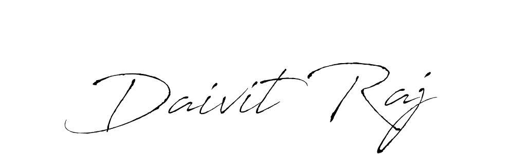 The best way (Antro_Vectra) to make a short signature is to pick only two or three words in your name. The name Daivit Raj include a total of six letters. For converting this name. Daivit Raj signature style 6 images and pictures png