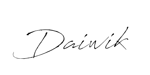 Make a beautiful signature design for name Daiwik. With this signature (Antro_Vectra) style, you can create a handwritten signature for free. Daiwik signature style 6 images and pictures png