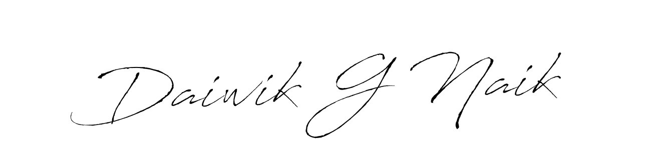 Make a beautiful signature design for name Daiwik G Naik. With this signature (Antro_Vectra) style, you can create a handwritten signature for free. Daiwik G Naik signature style 6 images and pictures png