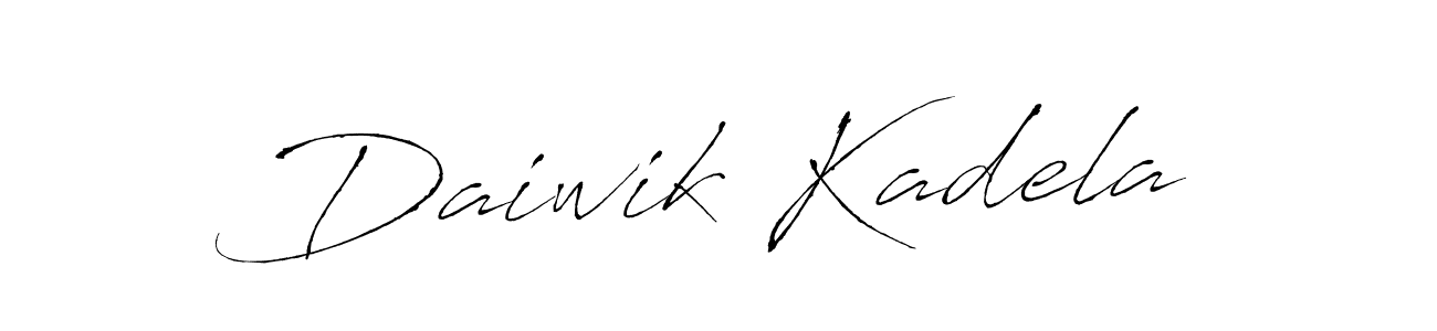 Make a beautiful signature design for name Daiwik Kadela. With this signature (Antro_Vectra) style, you can create a handwritten signature for free. Daiwik Kadela signature style 6 images and pictures png
