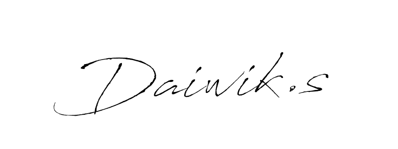 Daiwik.s stylish signature style. Best Handwritten Sign (Antro_Vectra) for my name. Handwritten Signature Collection Ideas for my name Daiwik.s. Daiwik.s signature style 6 images and pictures png