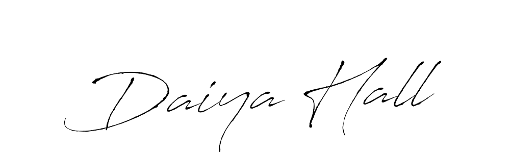 Make a beautiful signature design for name Daiya Hall. With this signature (Antro_Vectra) style, you can create a handwritten signature for free. Daiya Hall signature style 6 images and pictures png