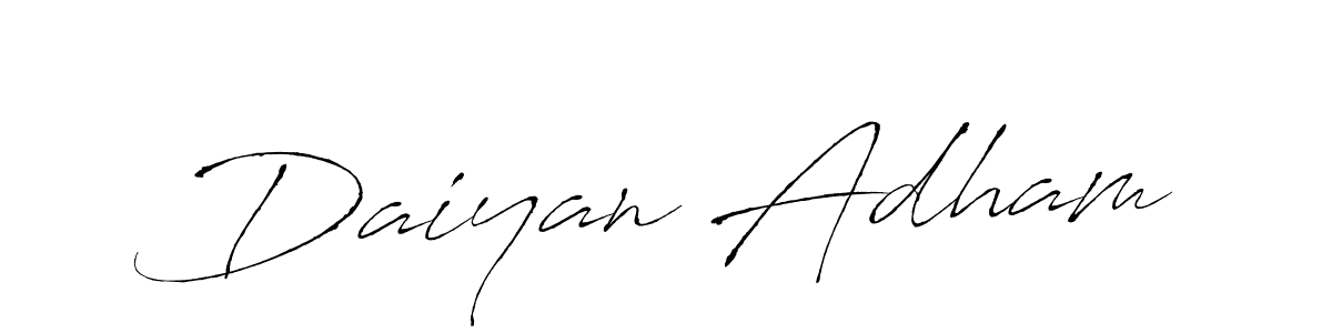 You can use this online signature creator to create a handwritten signature for the name Daiyan Adham. This is the best online autograph maker. Daiyan Adham signature style 6 images and pictures png