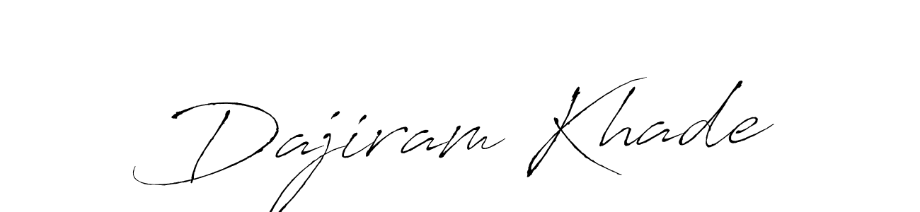 How to make Dajiram Khade signature? Antro_Vectra is a professional autograph style. Create handwritten signature for Dajiram Khade name. Dajiram Khade signature style 6 images and pictures png