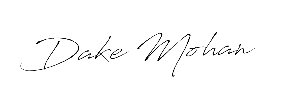 Design your own signature with our free online signature maker. With this signature software, you can create a handwritten (Antro_Vectra) signature for name Dake Mohan. Dake Mohan signature style 6 images and pictures png