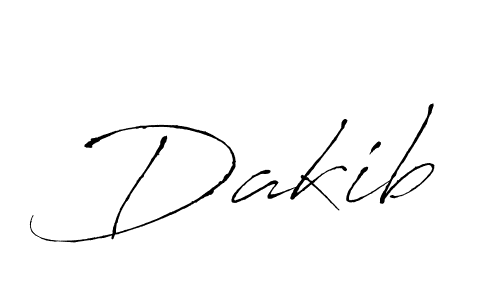 Dakib stylish signature style. Best Handwritten Sign (Antro_Vectra) for my name. Handwritten Signature Collection Ideas for my name Dakib. Dakib signature style 6 images and pictures png