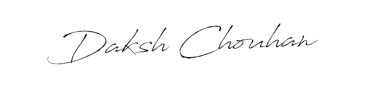 How to make Daksh Chouhan name signature. Use Antro_Vectra style for creating short signs online. This is the latest handwritten sign. Daksh Chouhan signature style 6 images and pictures png