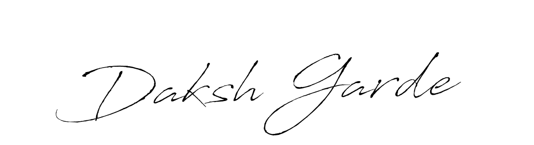 Make a beautiful signature design for name Daksh Garde. With this signature (Antro_Vectra) style, you can create a handwritten signature for free. Daksh Garde signature style 6 images and pictures png
