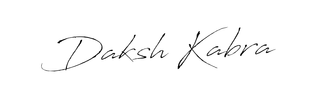 How to make Daksh Kabra name signature. Use Antro_Vectra style for creating short signs online. This is the latest handwritten sign. Daksh Kabra signature style 6 images and pictures png