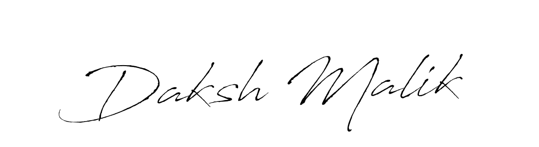 Design your own signature with our free online signature maker. With this signature software, you can create a handwritten (Antro_Vectra) signature for name Daksh Malik. Daksh Malik signature style 6 images and pictures png