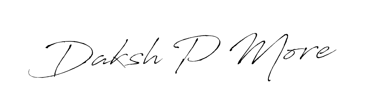 You can use this online signature creator to create a handwritten signature for the name Daksh P More. This is the best online autograph maker. Daksh P More signature style 6 images and pictures png