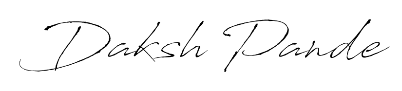 An effortless, minimalist signature concept for Daksh Pande using Antro_Vectra design. Clean lines that look great on any document. Daksh Pande signature style 6 images and pictures png