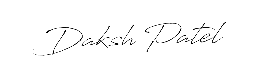 Design your own signature with our free online signature maker. With this signature software, you can create a handwritten (Antro_Vectra) signature for name Daksh Patel. Daksh Patel signature style 6 images and pictures png