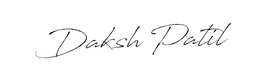 Design your own signature with our free online signature maker. With this signature software, you can create a handwritten (Antro_Vectra) signature for name Daksh Patil. Daksh Patil signature style 6 images and pictures png