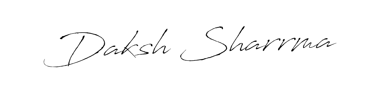 This is the best signature style for the Daksh Sharrma name. Also you like these signature font (Antro_Vectra). Mix name signature. Daksh Sharrma signature style 6 images and pictures png