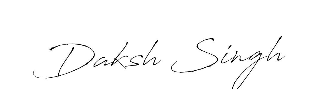 How to make Daksh Singh signature? Antro_Vectra is a professional autograph style. Create handwritten signature for Daksh Singh name. Daksh Singh signature style 6 images and pictures png