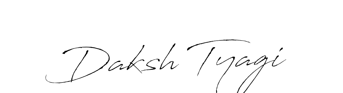 Daksh Tyagi stylish signature style. Best Handwritten Sign (Antro_Vectra) for my name. Handwritten Signature Collection Ideas for my name Daksh Tyagi. Daksh Tyagi signature style 6 images and pictures png