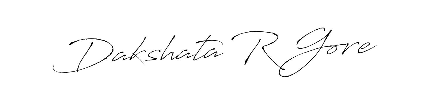 Dakshata R Gore stylish signature style. Best Handwritten Sign (Antro_Vectra) for my name. Handwritten Signature Collection Ideas for my name Dakshata R Gore. Dakshata R Gore signature style 6 images and pictures png