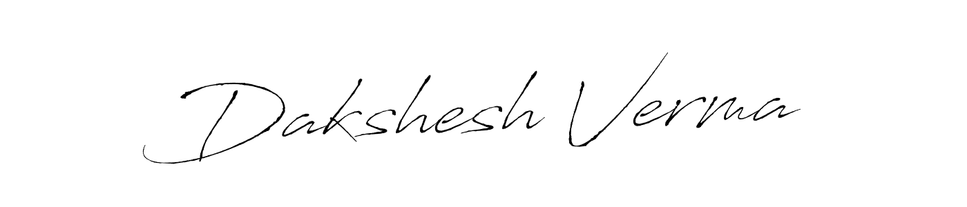 Make a beautiful signature design for name Dakshesh Verma. With this signature (Antro_Vectra) style, you can create a handwritten signature for free. Dakshesh Verma signature style 6 images and pictures png