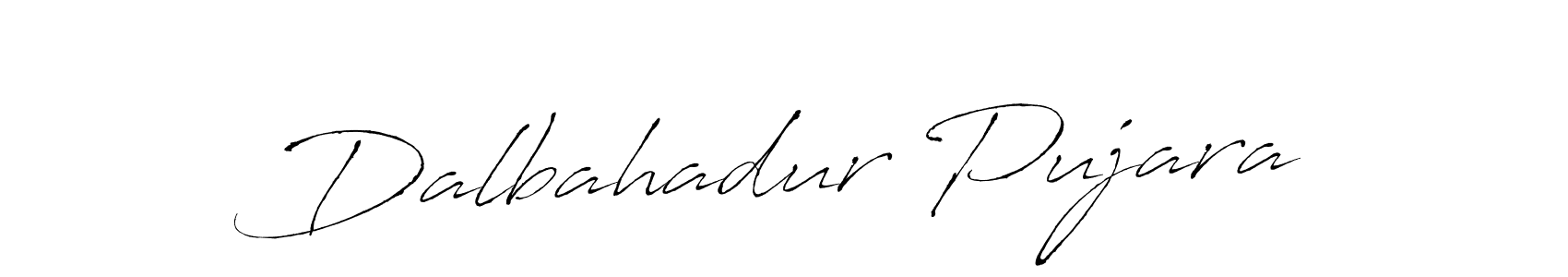 How to make Dalbahadur Pujara name signature. Use Antro_Vectra style for creating short signs online. This is the latest handwritten sign. Dalbahadur Pujara signature style 6 images and pictures png